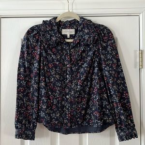 The Great floral corduroy top